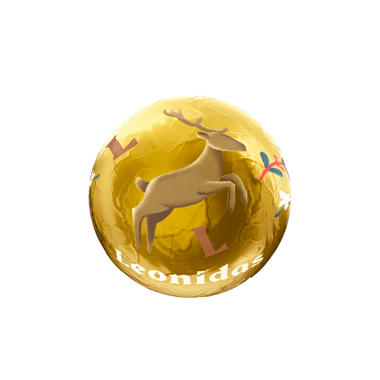 Boule Noël praliné biscuit lait