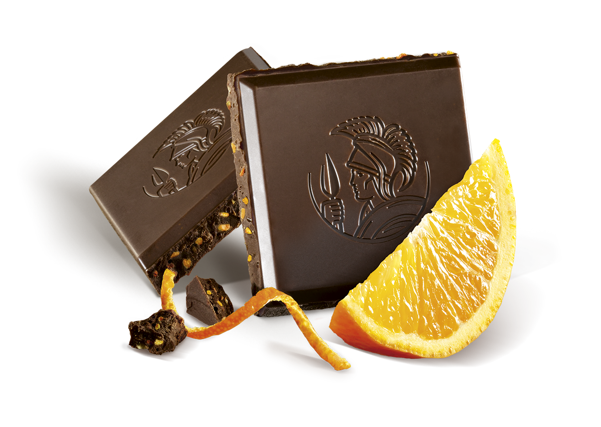 Tablette chocolat noir orange