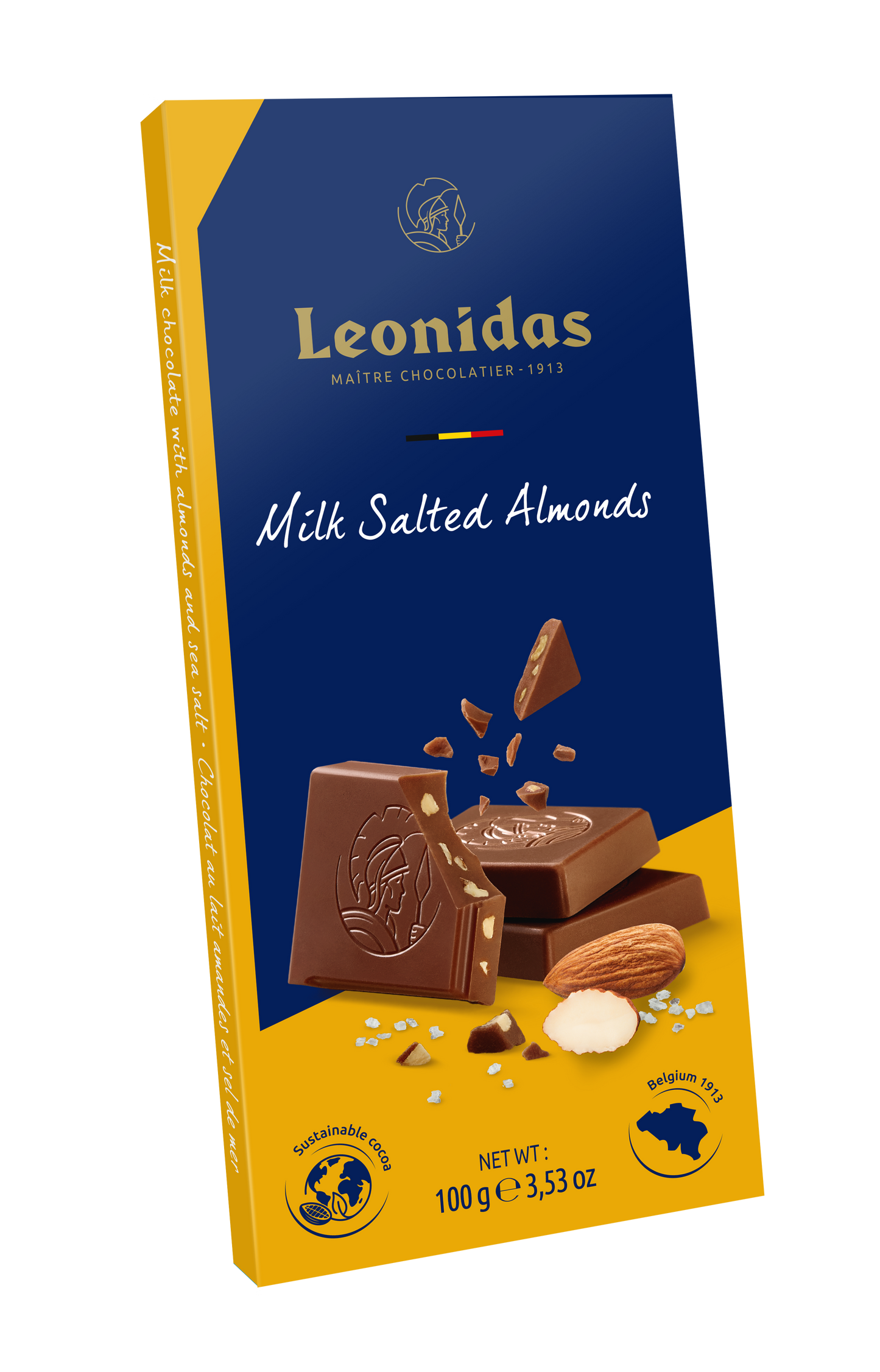 Tablette chocolat au lait amandes salées