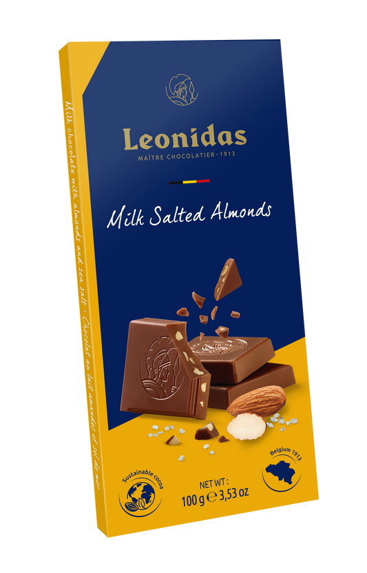 Tablette chocolat au lait amandes salées