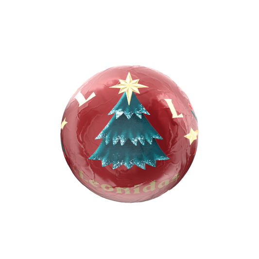 Boule Noël praliné riz soufflé blanc