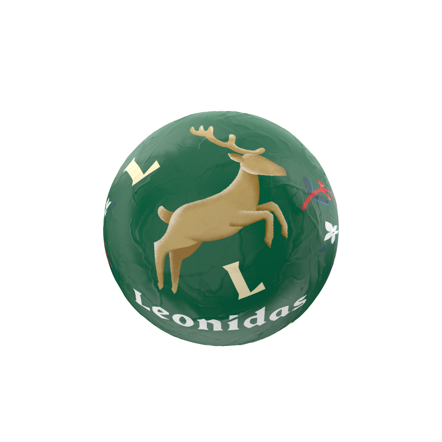 Boule Noël praliné noisettes blanc