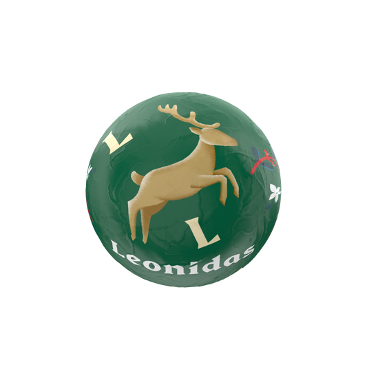 Boule Noël praliné noisettes blanc